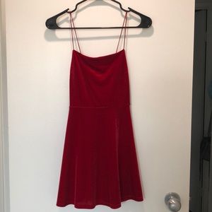 Red velvet urban outfitters dress
